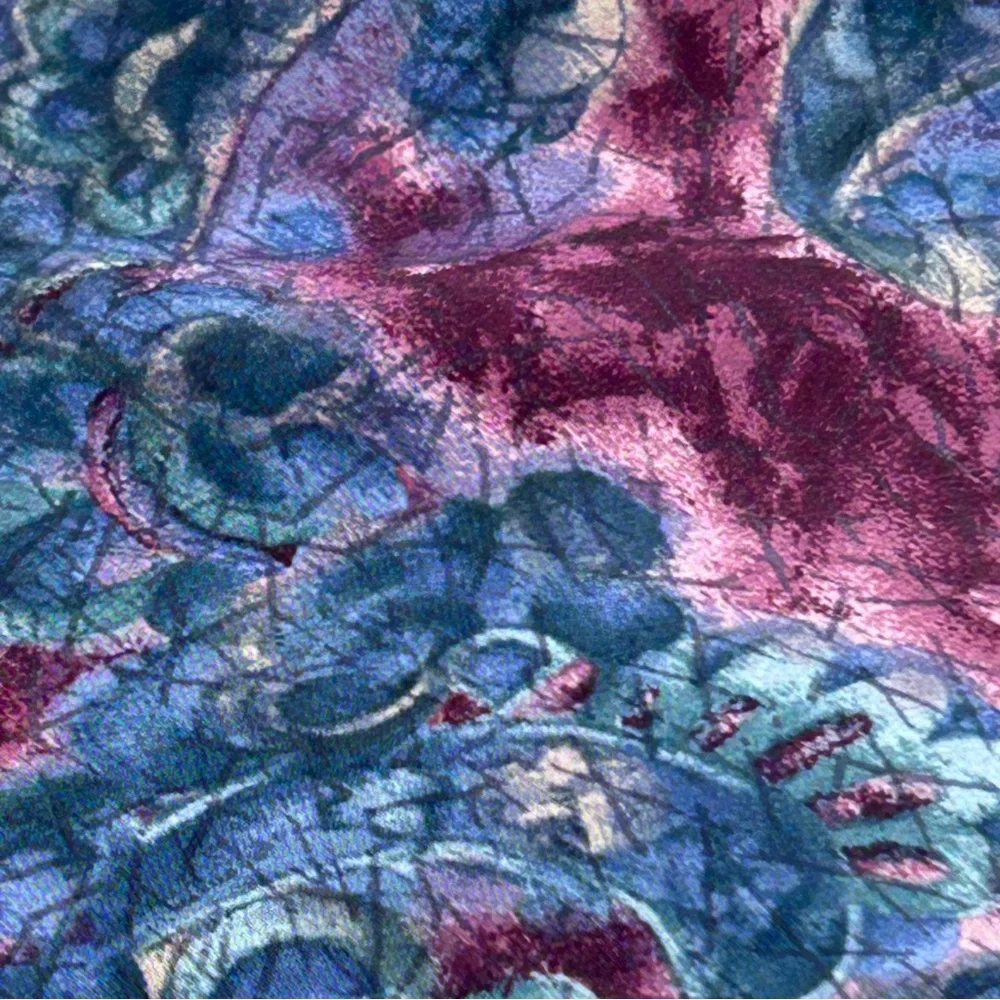Red and Blue Abstract‎ Pattern Silk Tie